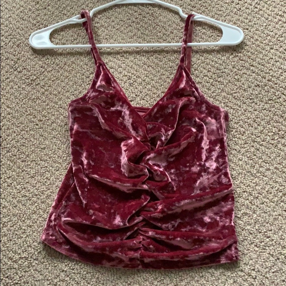 Urban Outfitters velvet cinched-tank